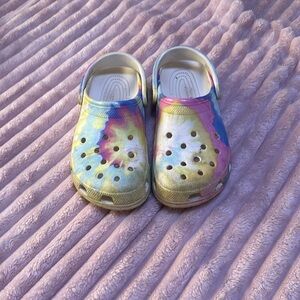 Rainbow Tie Dye Crocs